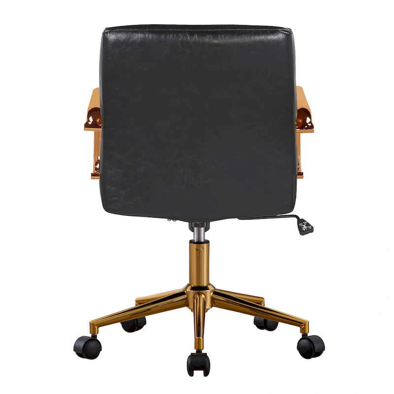 Fauteuil de bureau pivotant, en cuir PU, avec roulettes