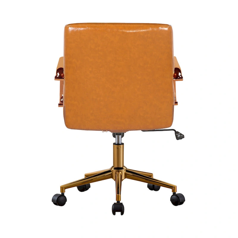 Fauteuil de bureau pivotant, en cuir PU, avec roulettes