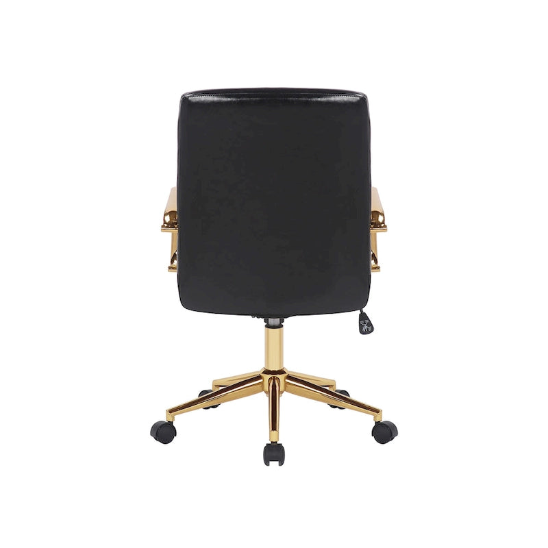 Fauteuil de bureau pivotant, en cuir PU, avec roulettes