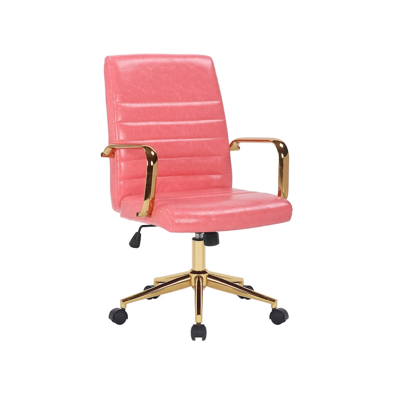 Fauteuil de bureau pivotant, en cuir PU, avec roulettes