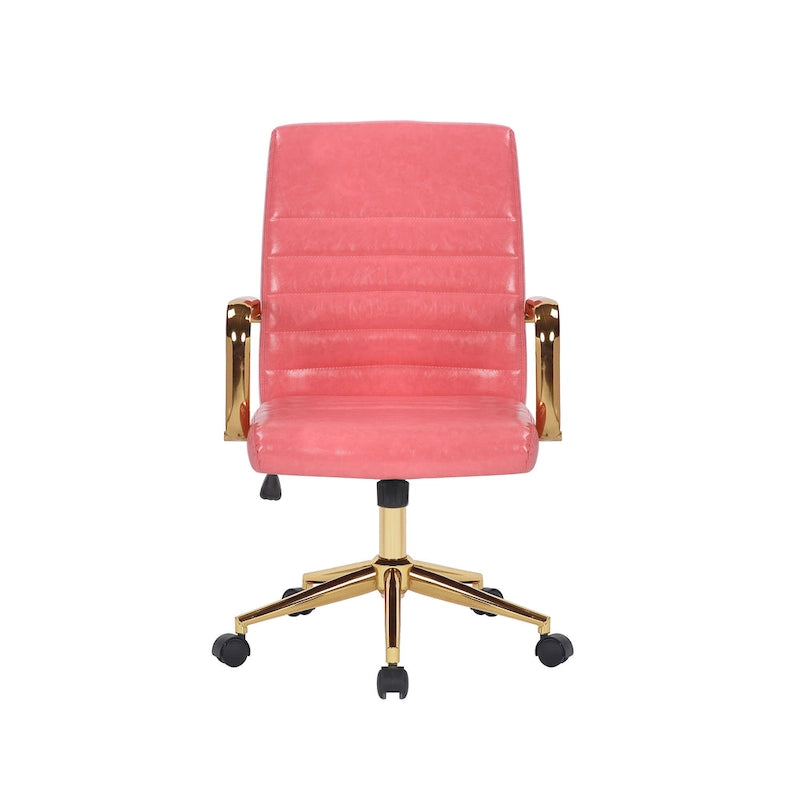 Fauteuil de bureau pivotant, en cuir PU, avec roulettes