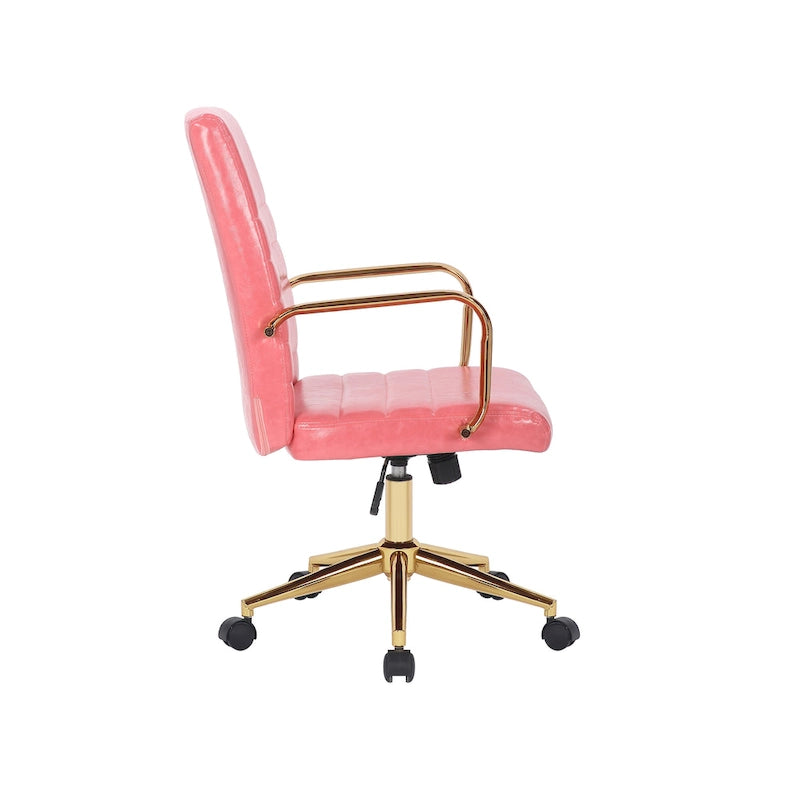 Fauteuil de bureau pivotant, en cuir PU, avec roulettes