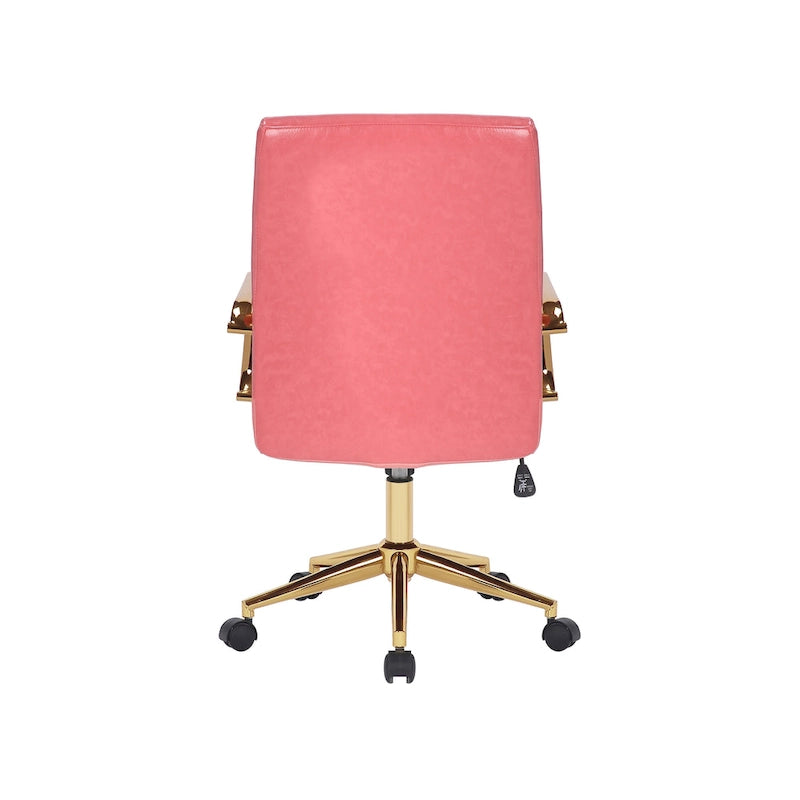 Fauteuil de bureau pivotant, en cuir PU, avec roulettes