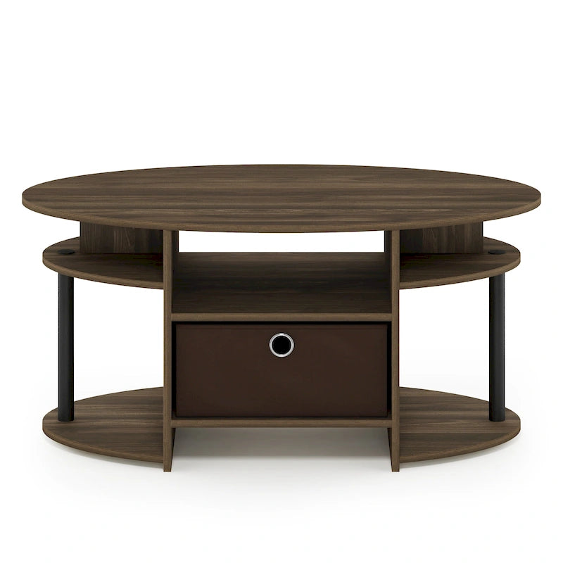 Table basse ovale au design simple