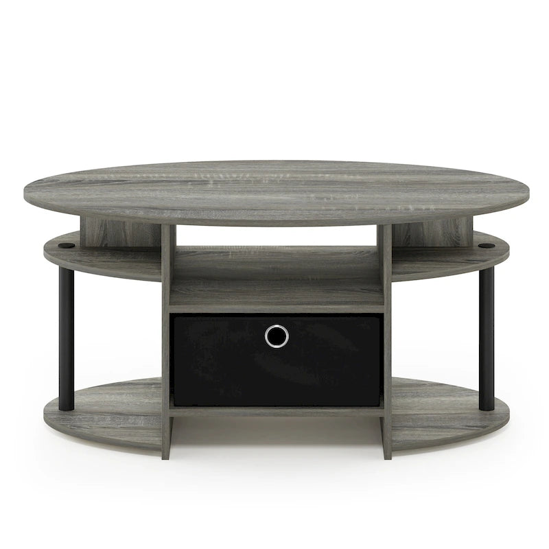Table basse ovale au design simple