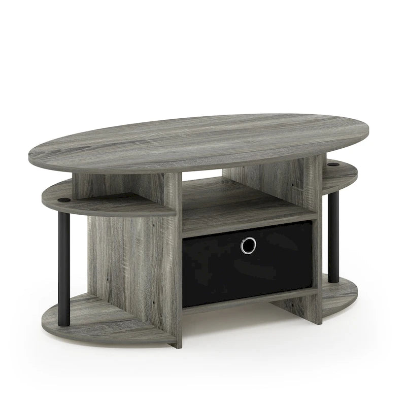 Table basse ovale au design simple