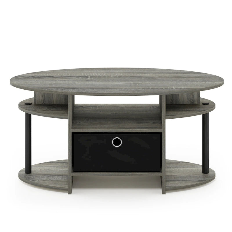Table basse ovale au design simple