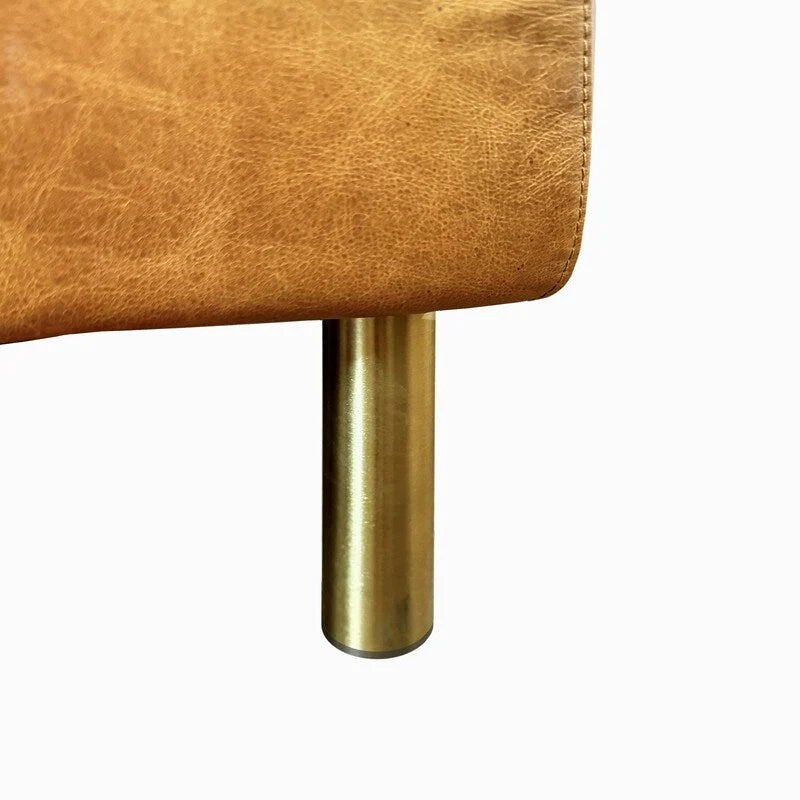 Canapé Minimaliste en Cuir Naturel de Luxe