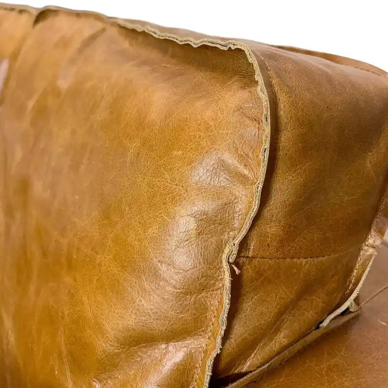 Canapé Minimaliste en Cuir Naturel de Luxe