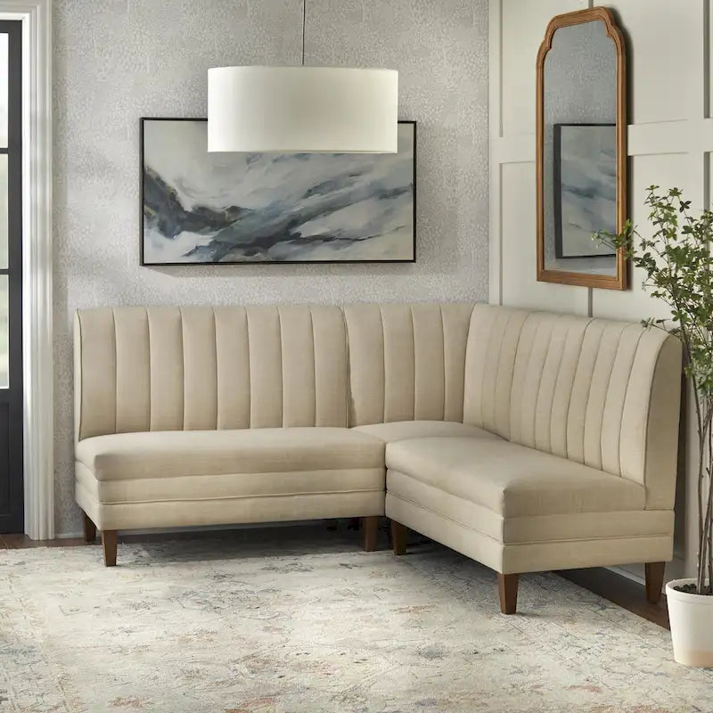 Banquette d'angle rembourrée