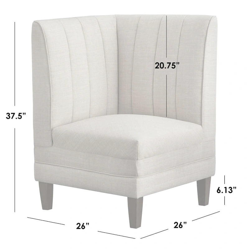 Banquette d'angle rembourrée